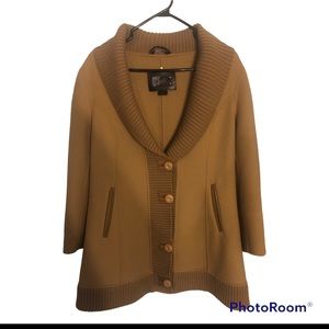 Mackage wool jacket with leather trim